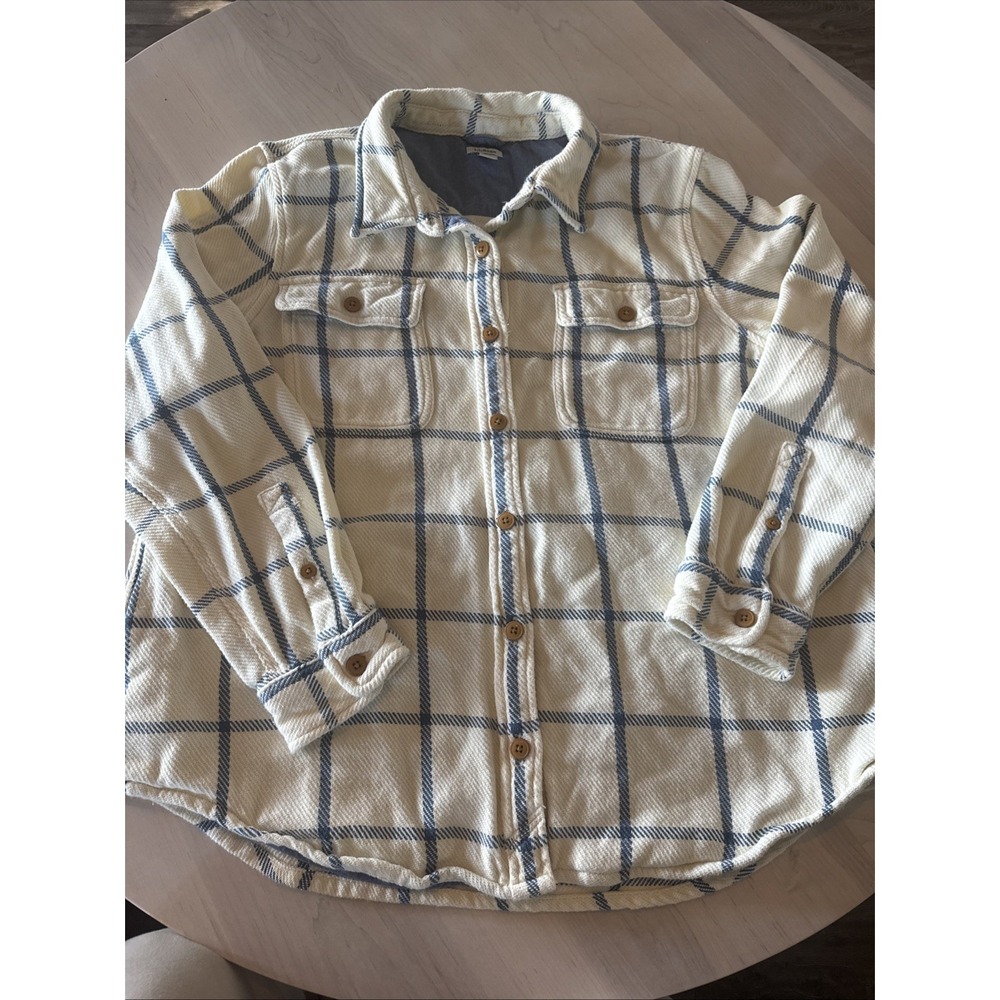 L.L. Bean The 1912 Overshirt Heavy Plaid Long Sleeve Flannel Shirt Size 1X